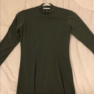 Long sleeve army green body-con dress forever 21